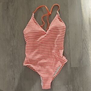No Boundaries Pink and Orange Swimwear Tag Detail Size M 7-9
